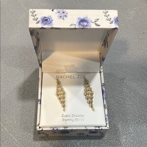 Rachel Zoe Gold Cubic Zirconia Earrings